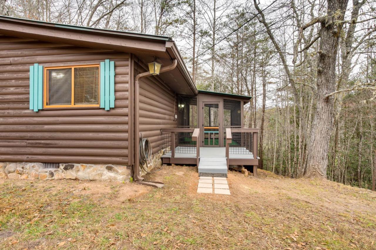 Peaceful Warne Cabin Fenced Yard And Screened Porch Brasstown Esterno foto